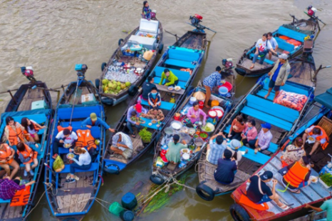 Tour CẦN THƠ 1 NGÀY (Chợ Nổi - Cồn Sơn) | Ăn Sáng Trên Sông - Vườn Trái Cây - Làm Bánh/Cá Lóc "Múa"