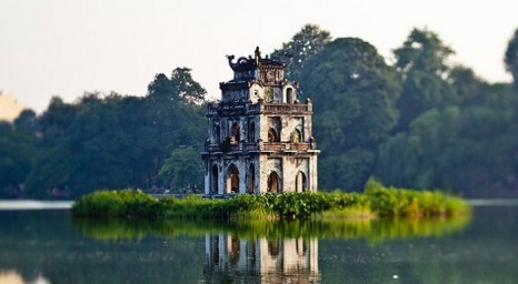 Hình ảnh Tháp Rùa ở Hà Nội đẹp ngất ngây
