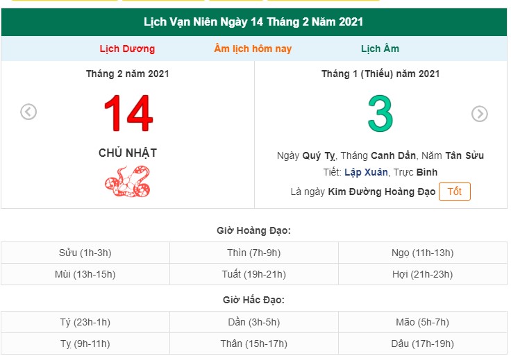 14/2 la ngay bao nhieu am lich